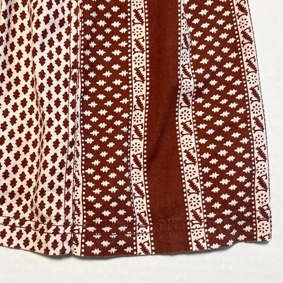 •FREE PEOPLE• Get Free Printed High Rise Pull-On Shorts in Cream & Burgundy Med - Picture 7 of 12